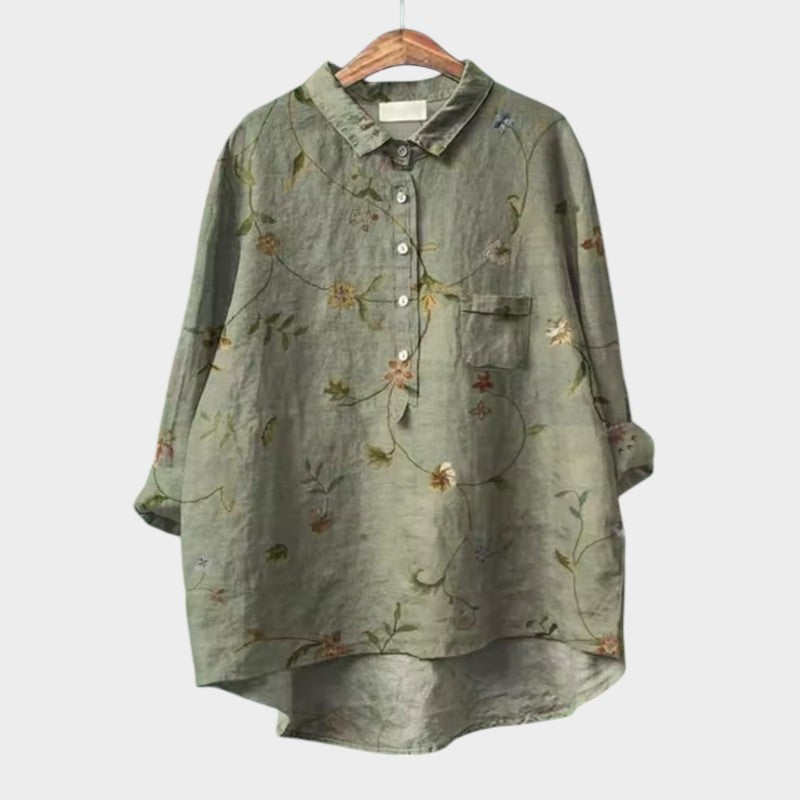 Amelia | Handmade Blouse with Lace