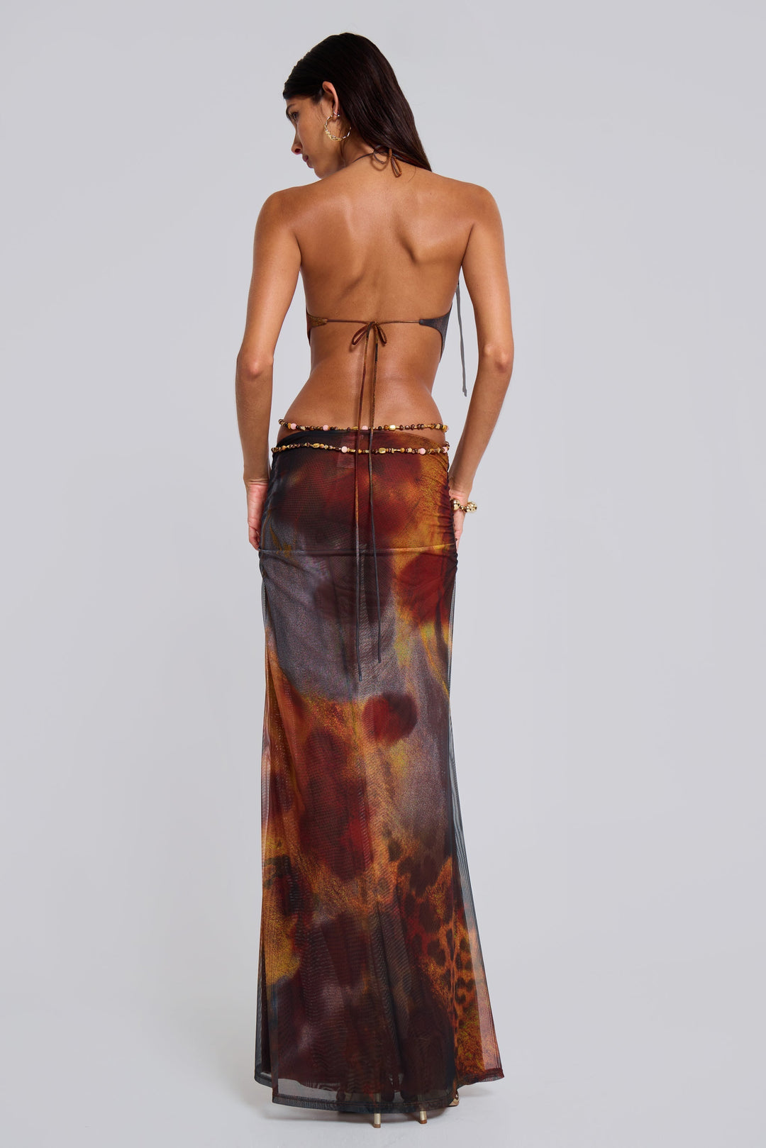 Ivy Jungle Maxi Dress in Whiskey