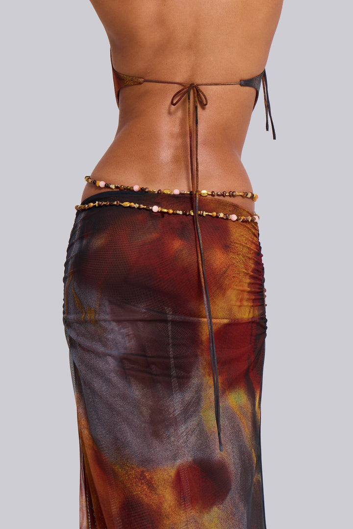 Ivy Jungle Maxi Dress in Whiskey