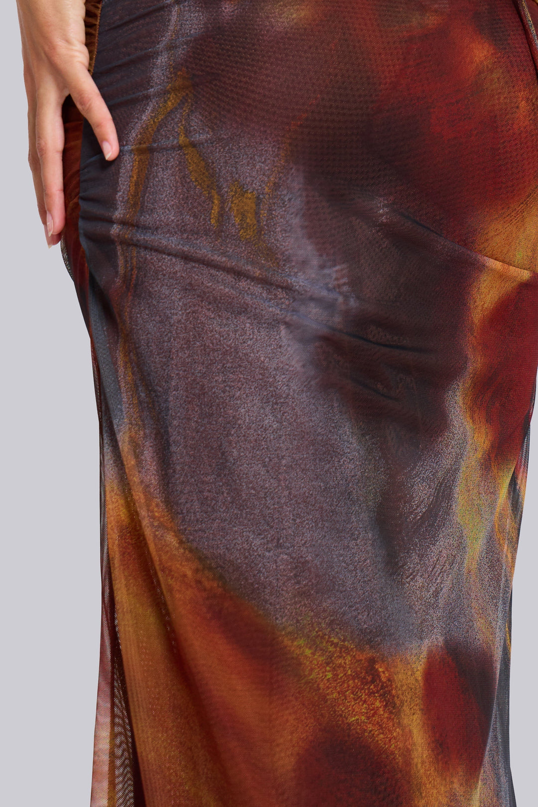 Ivy Jungle Maxi Dress in Whiskey