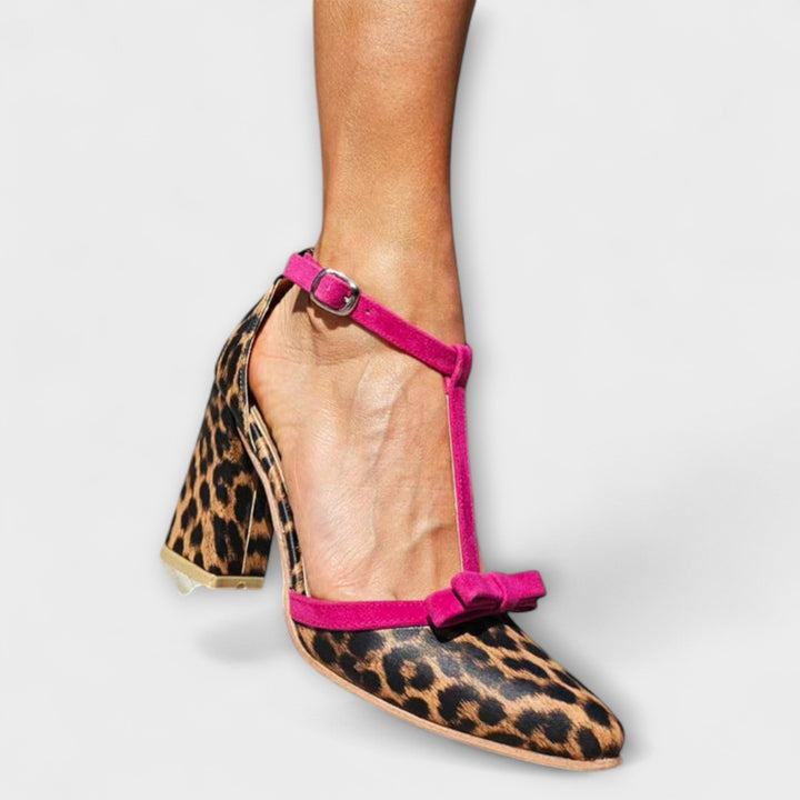 Leontina – Block Heel with Suede Accent