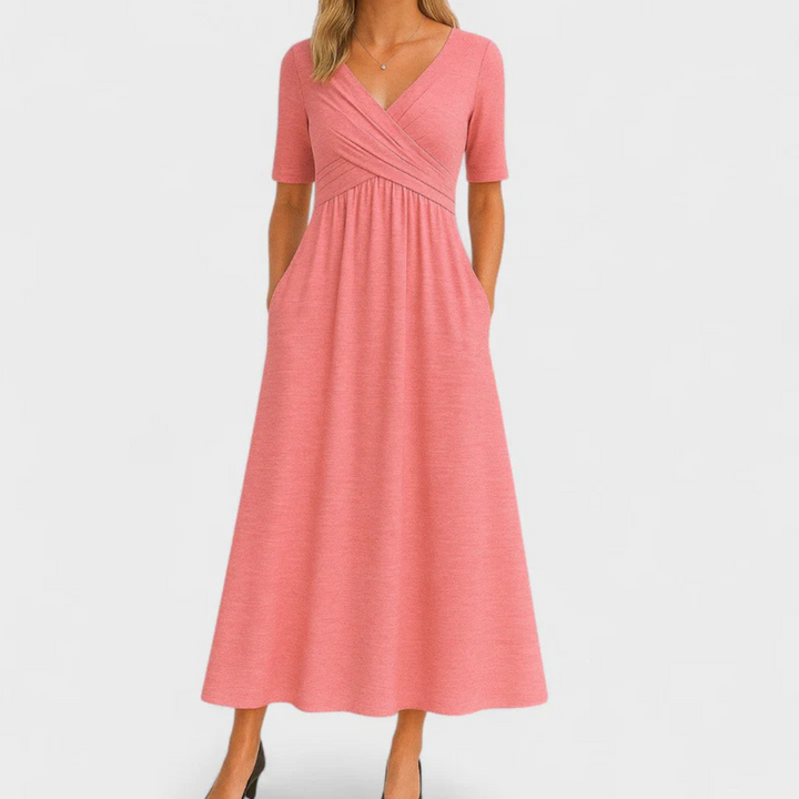 Isabella | Crossed dress with short sleeves