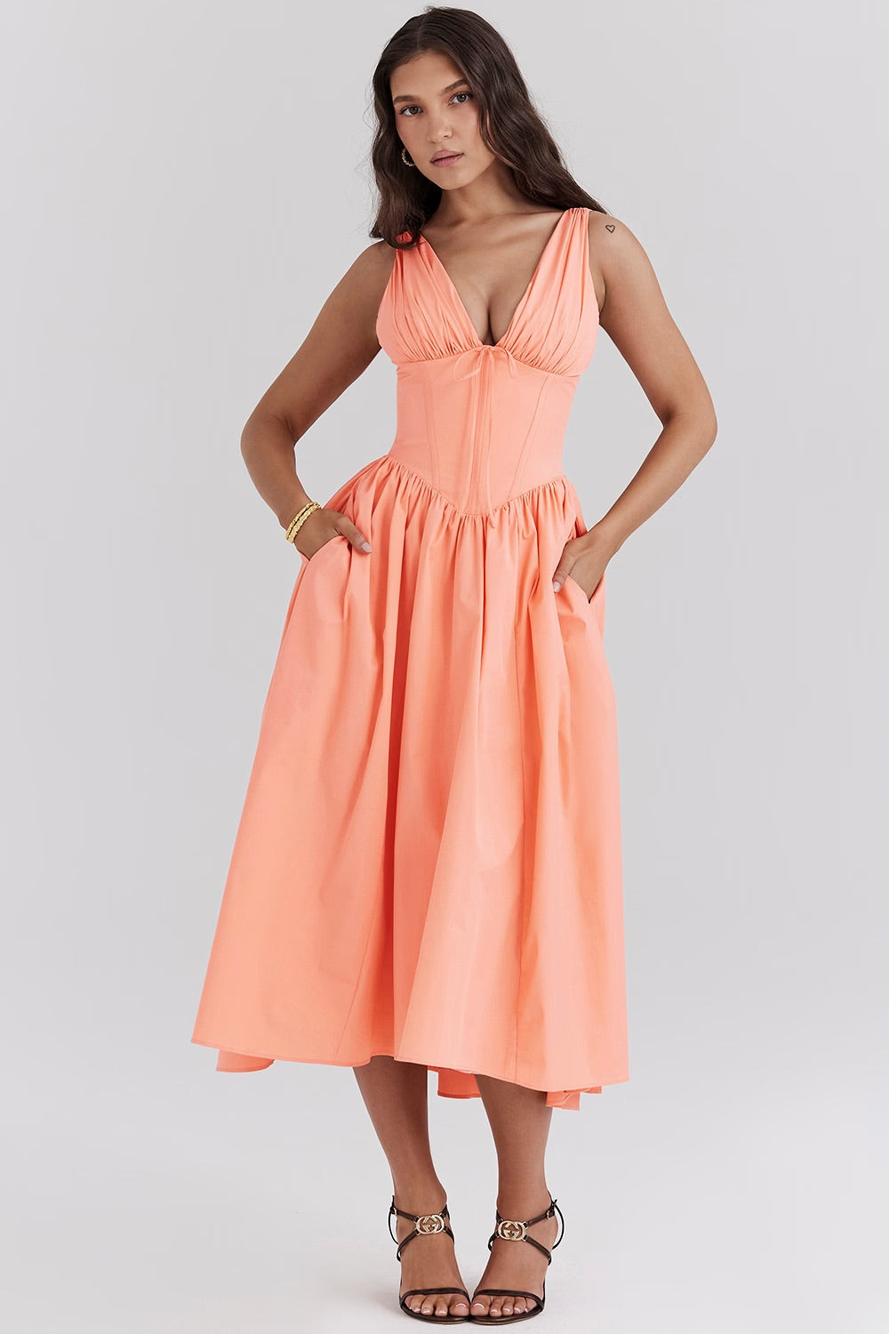 Nova Paris Corset Midi Dress