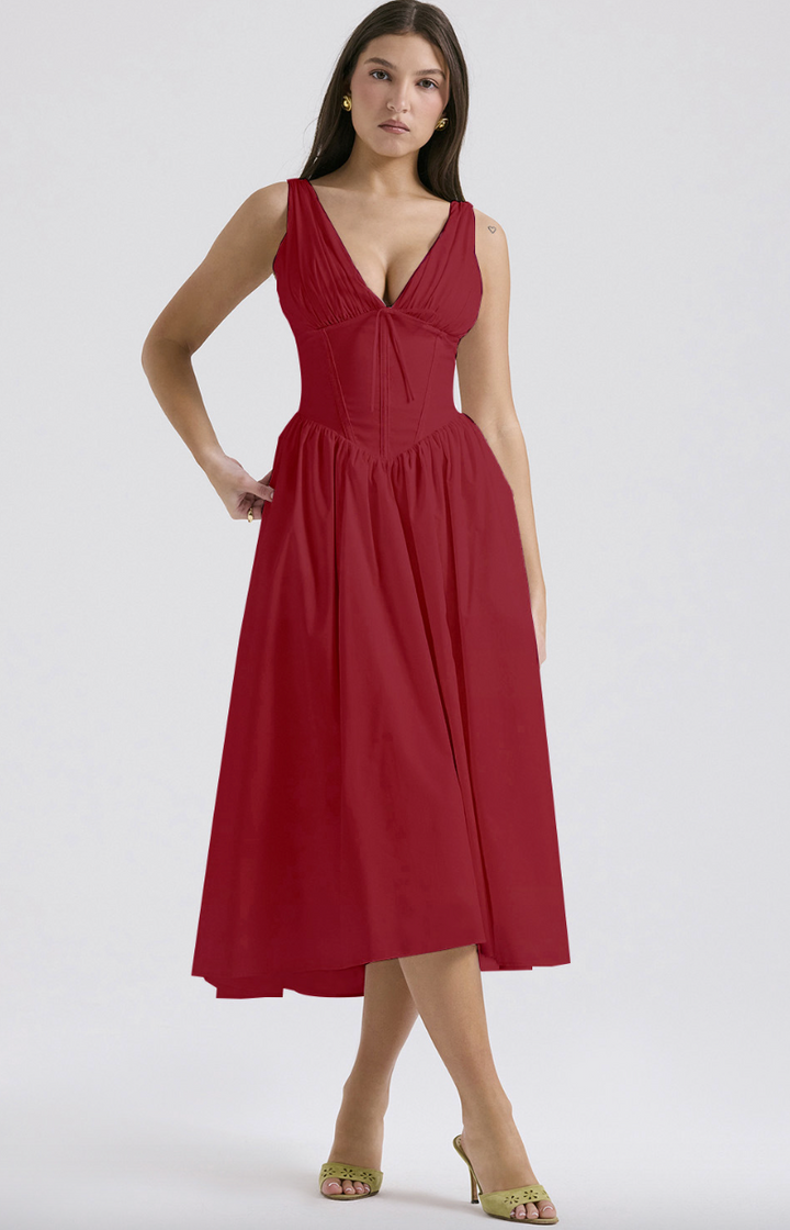 Nova Paris Corset Midi Dress