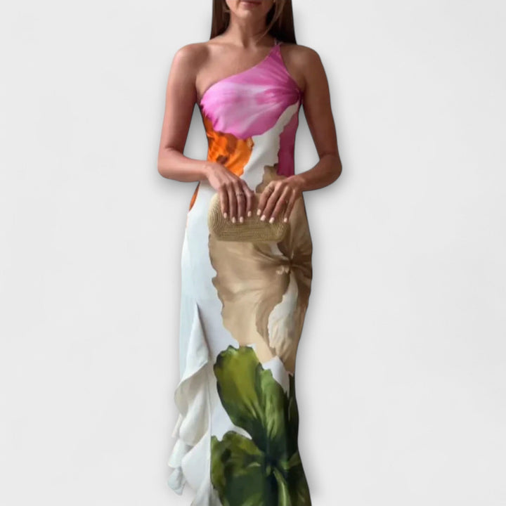 Sapphire - Elegant Patchwork Maxi Dress