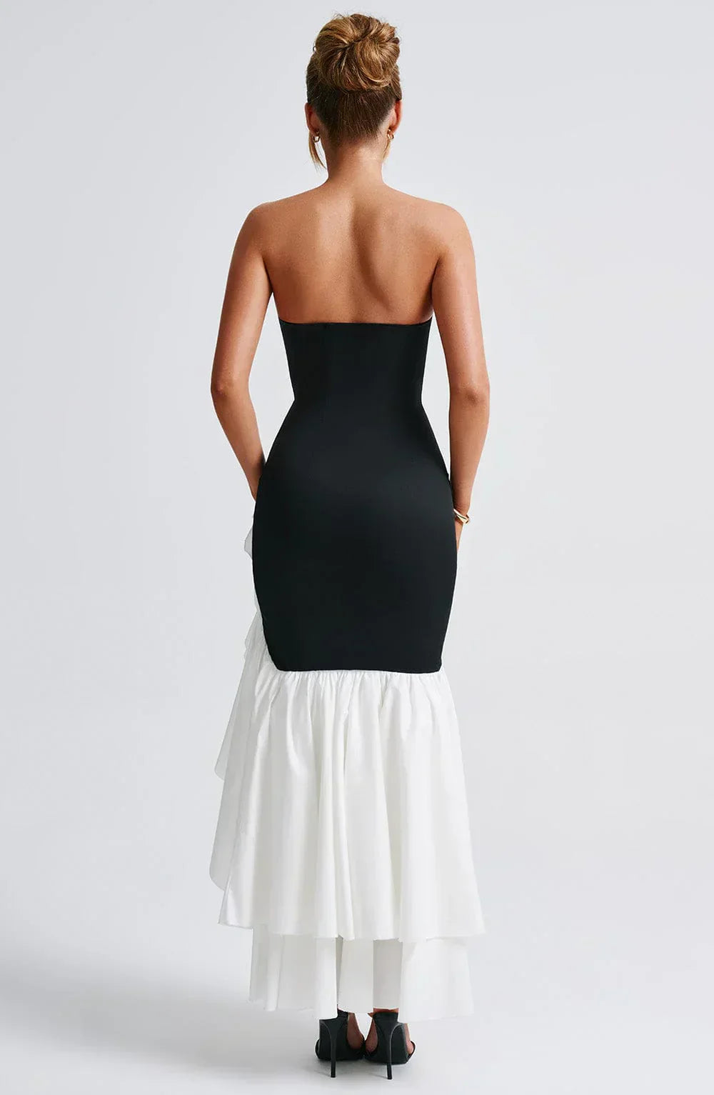 Ivy Sleeveless Slit Ruffle Maxi Dress