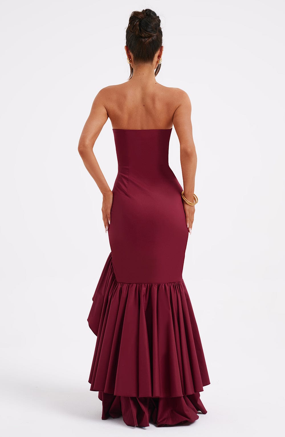 Ivy Sleeveless Slit Ruffle Maxi Dress