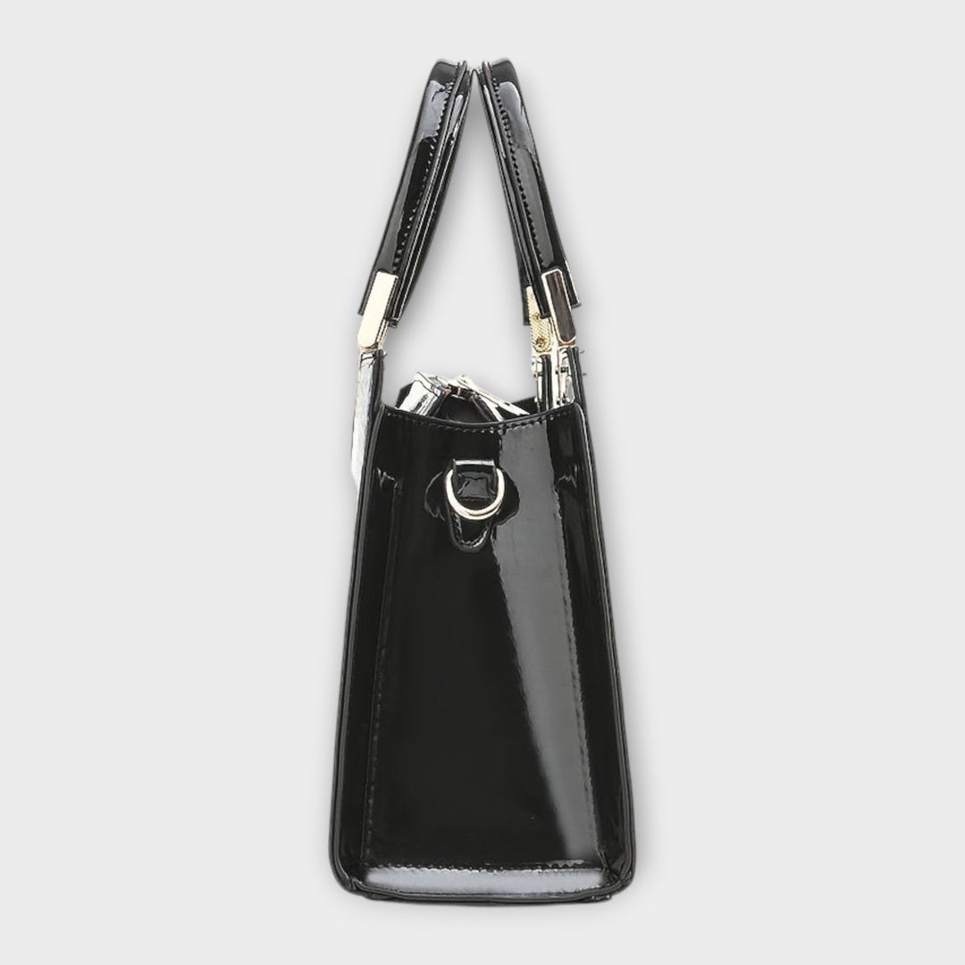 Ivy - Glossy Crocodile Leather Pattern Handbag