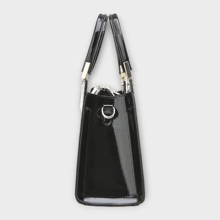 Ivy - Glossy Crocodile Leather Pattern Handbag