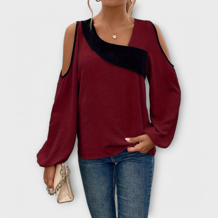 Blouse with Square Neckline