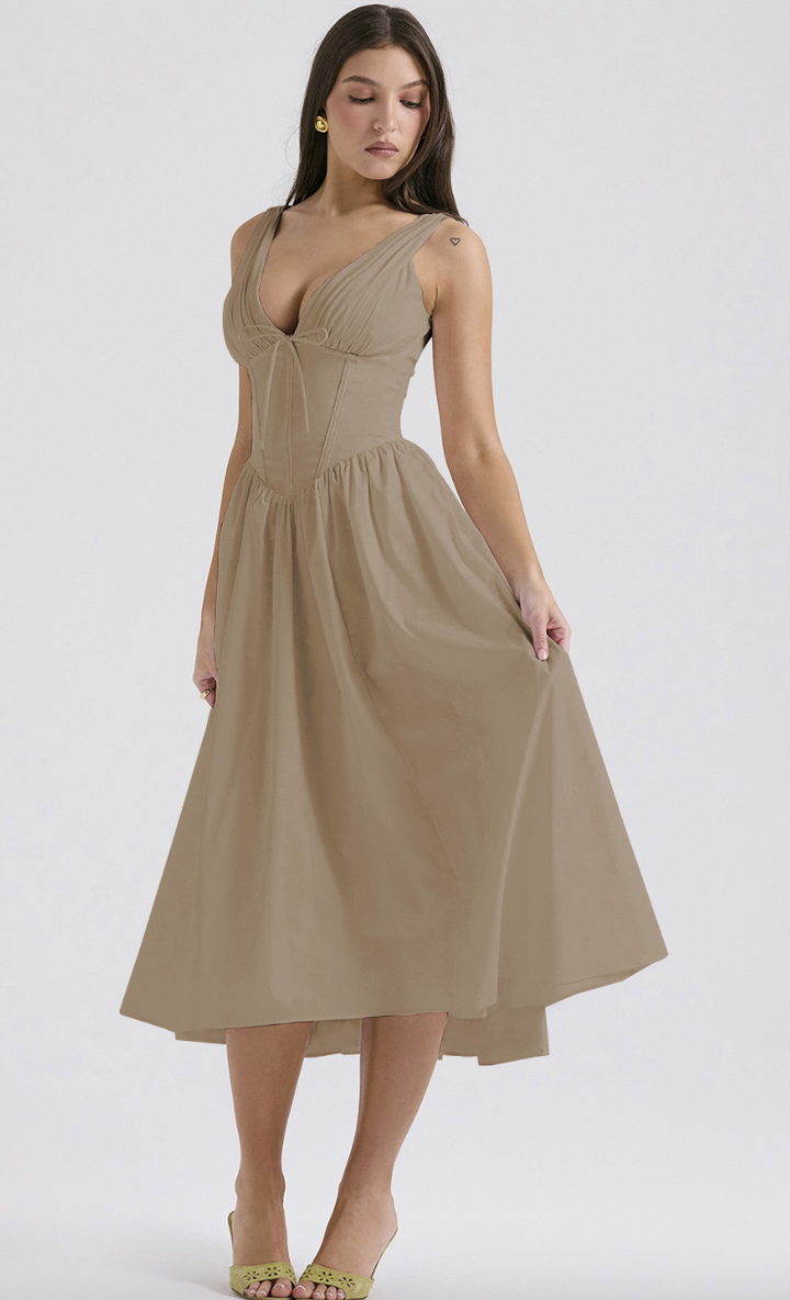 Nova Paris Corset Midi Dress