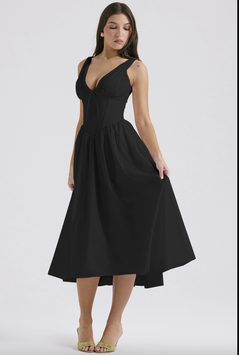 Nova Paris Corset Midi Dress