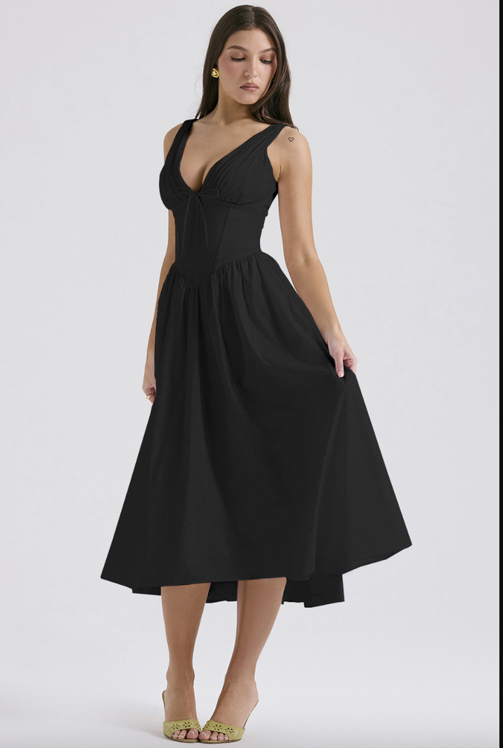Nova Paris Corset Midi Dress