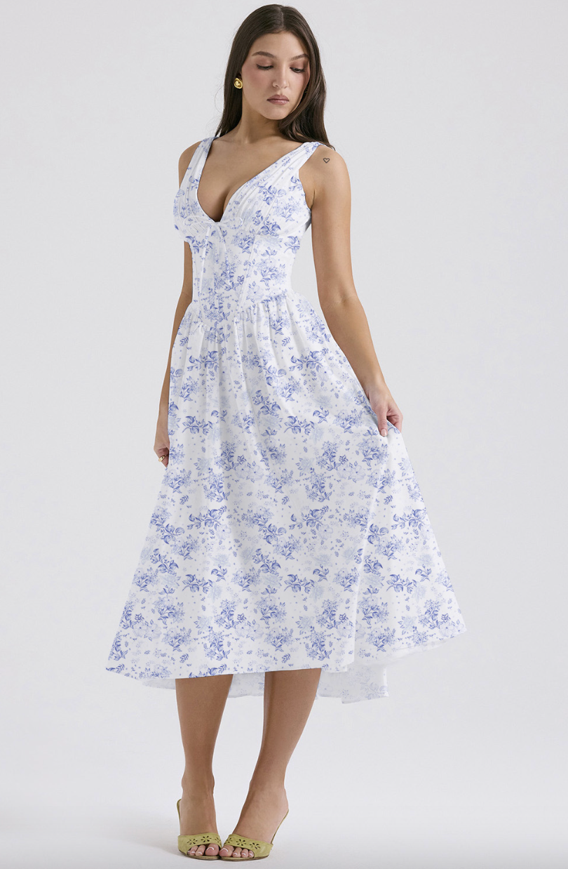 Nova Paris Corset Midi Dress