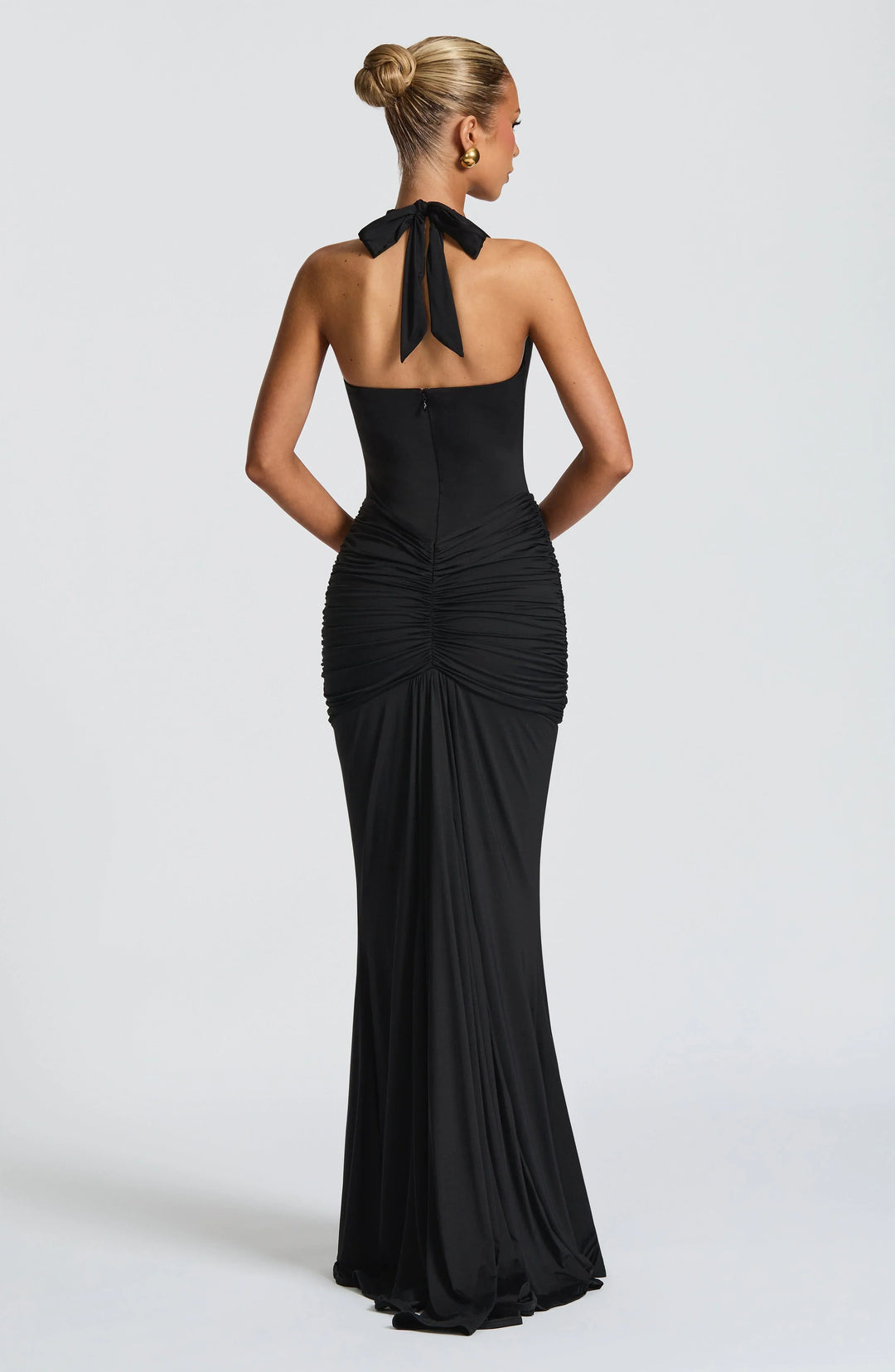 Ivy Draped Jersey Maxi Dress