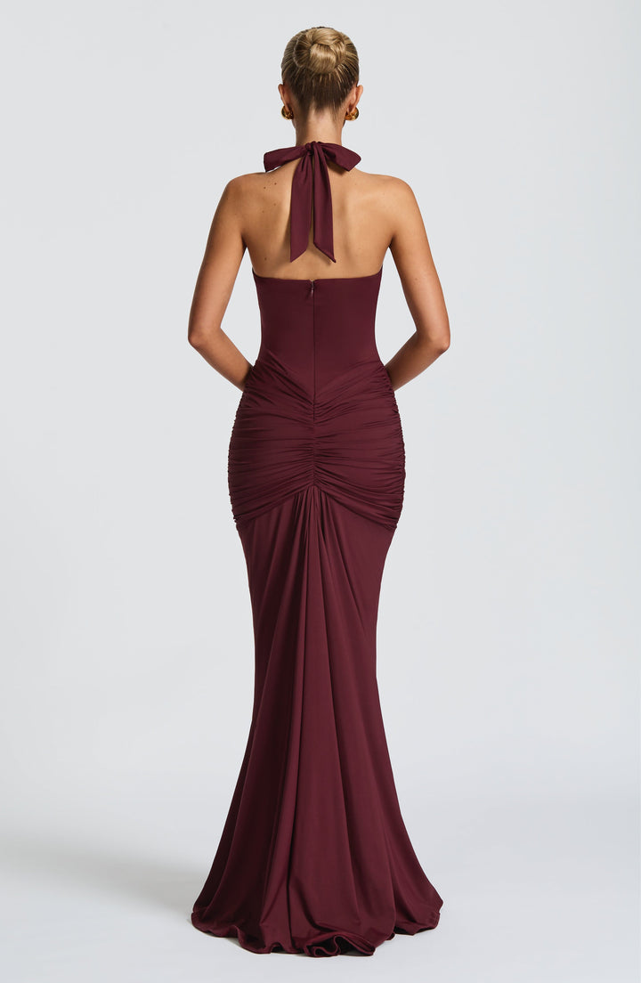 Ivy Draped Jersey Maxi Dress